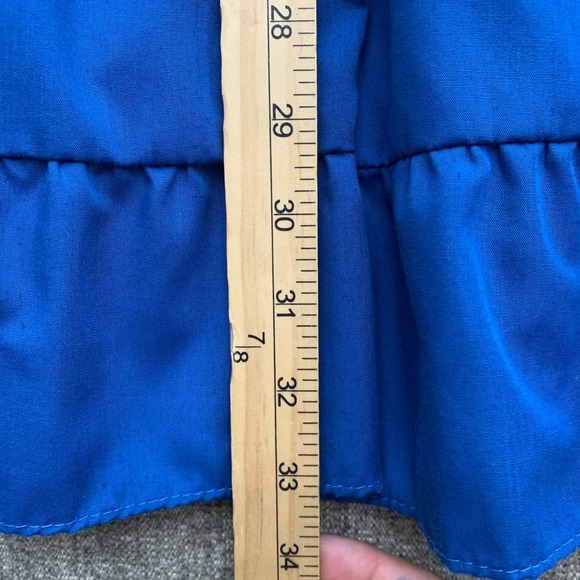 VTG Twirlerz‎ Swing Dancing Women's Blue Tiered Maxi Skirt Elastic Sz M Flowy - Picture 2 of 7